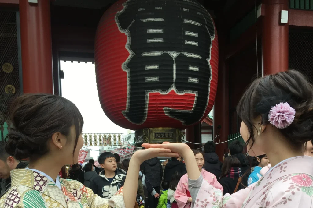 Kaminarimon Gate at the entrance to Senso-ji Temple in Asakusa
