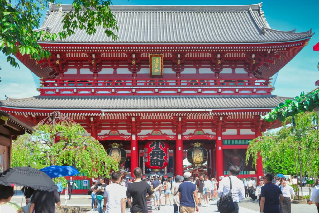 The main hall of Senso-ji Temple in Asakusa